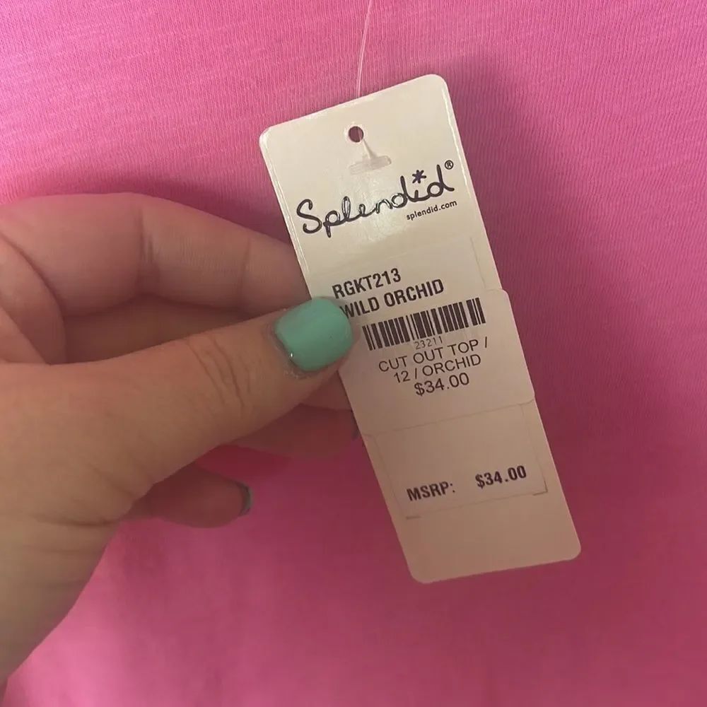 Splendid Cold Shoulder Tee Girl’s Size 12 - Picture 4 of 6